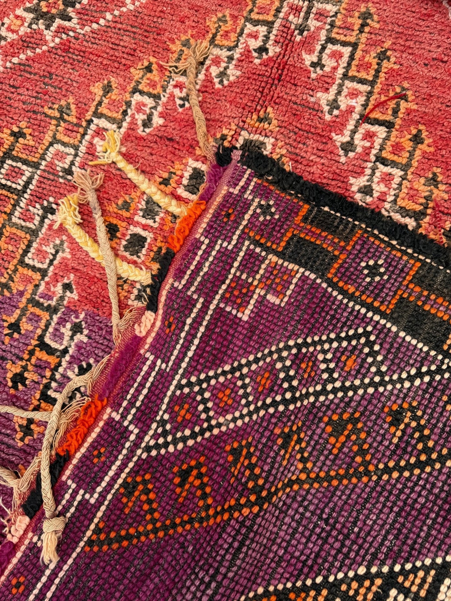 Boujaad Vintage Moroccan Rug - Red/Purple- 331cm x 166cm