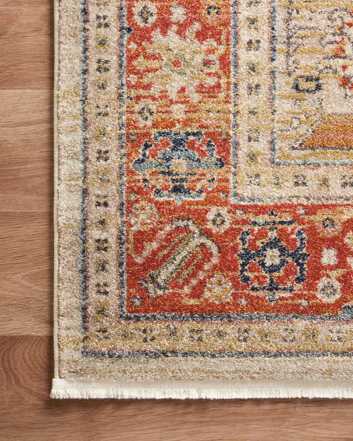 Magnolia Home by Joanna Gaines x Loloi Graham GRA-03 Persimmon Ant.Ivory Transitional Power Loomed Rug
