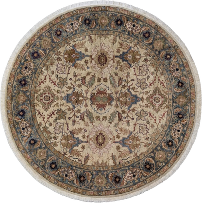 Round Indo Persian Rug - Wool Hand Knotted